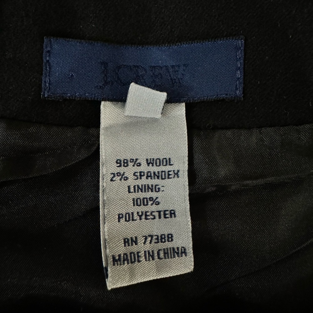 J. Crew LBD 0 Black Wool Dress w/ silk lining - Picture 5 of 6
